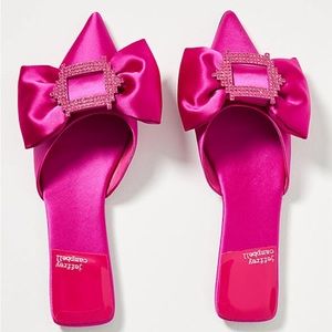 Pink Jeffrey Campbell Bow Slides